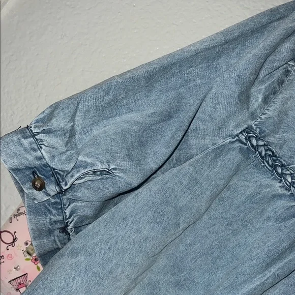 Jane and Delancey Light Blue Button Down Shirt - Picture 5 of 9